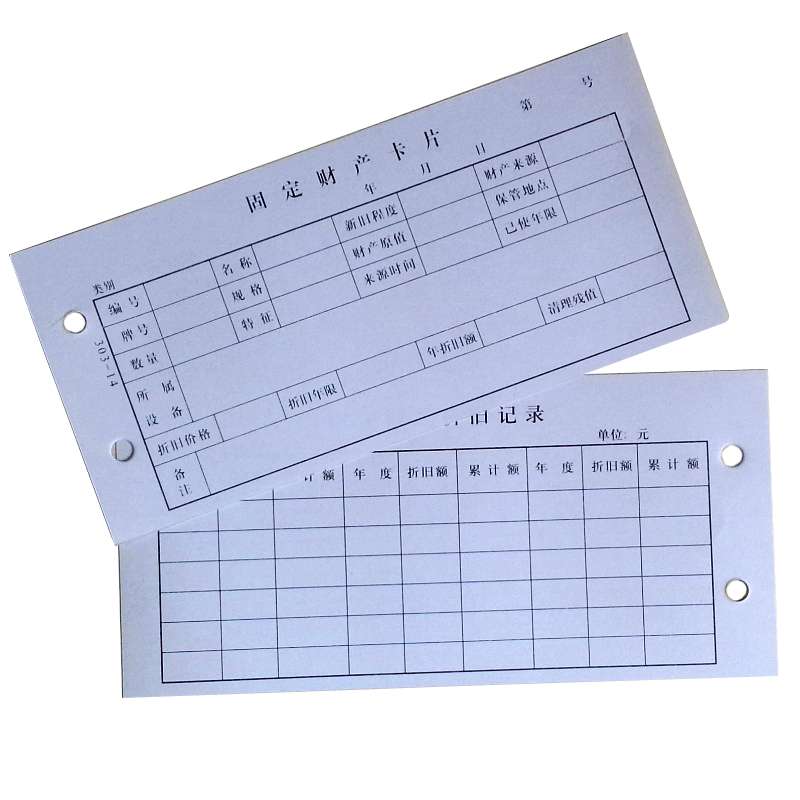 正版成文厚 固定资产卡片 财产卡片 303-14 激光打印 财务存档