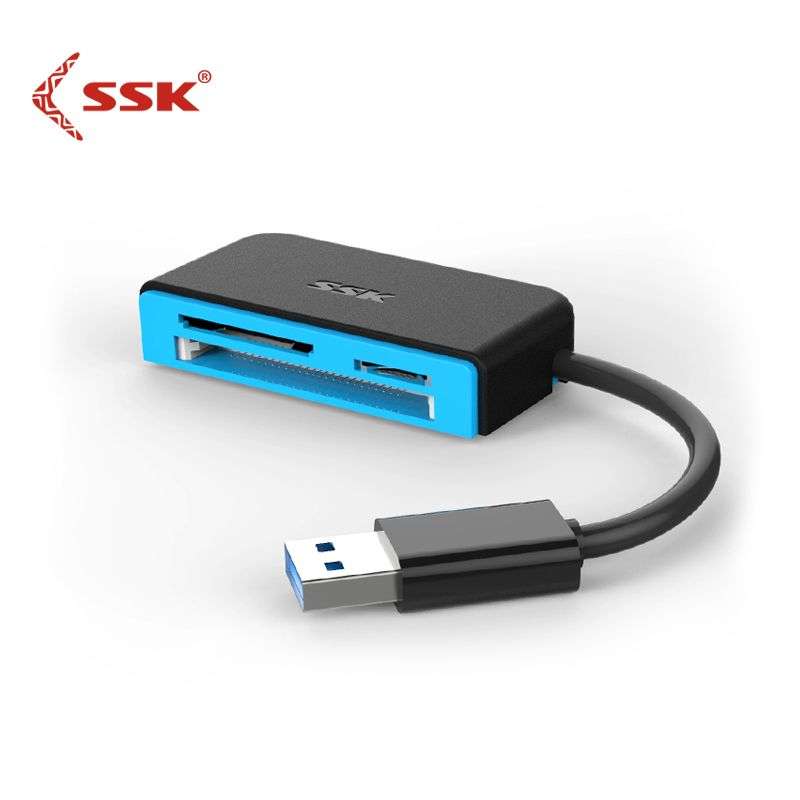 SSK飚王M330高速USB3.0读卡器多功能合一可读CF SD相机卡TF手机卡