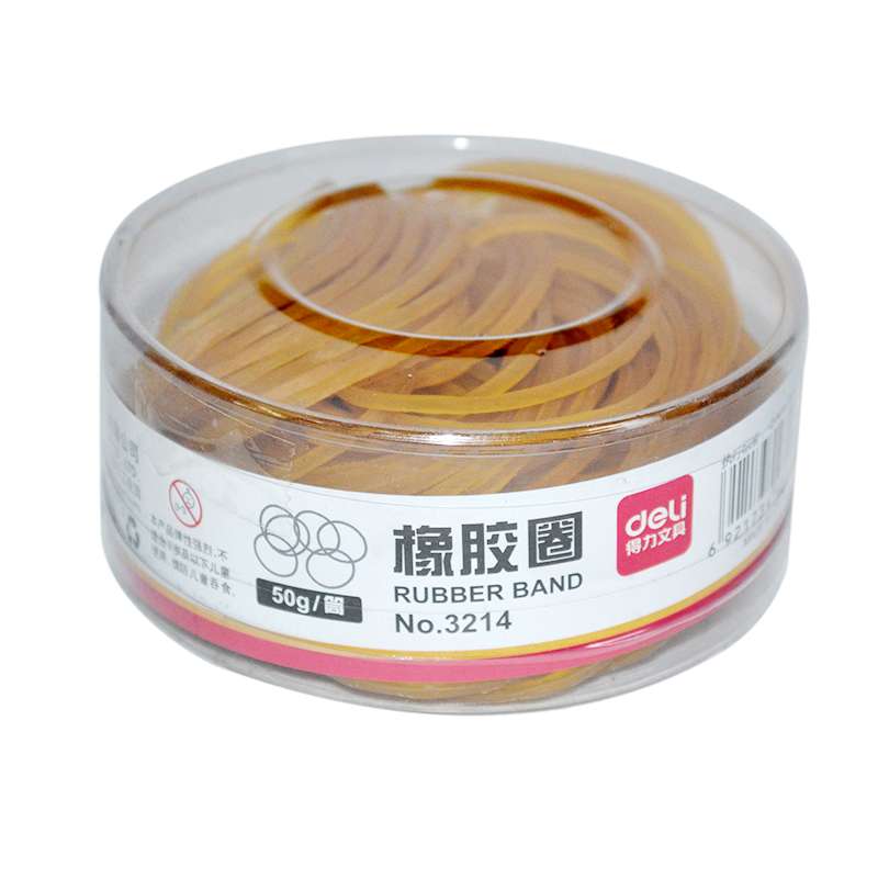 得力3214橡胶圈 乳胶圈 皮筋 50g/筒 毛重0.05kg