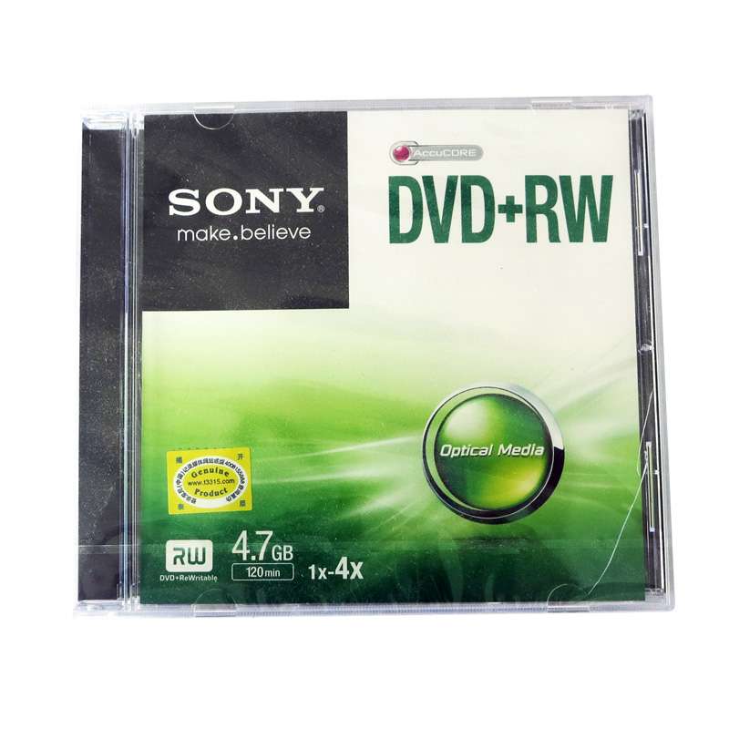 SONY索尼光盘 可擦写刻录盘 dvd rw刻录光盘 可重写光盘 空白盘