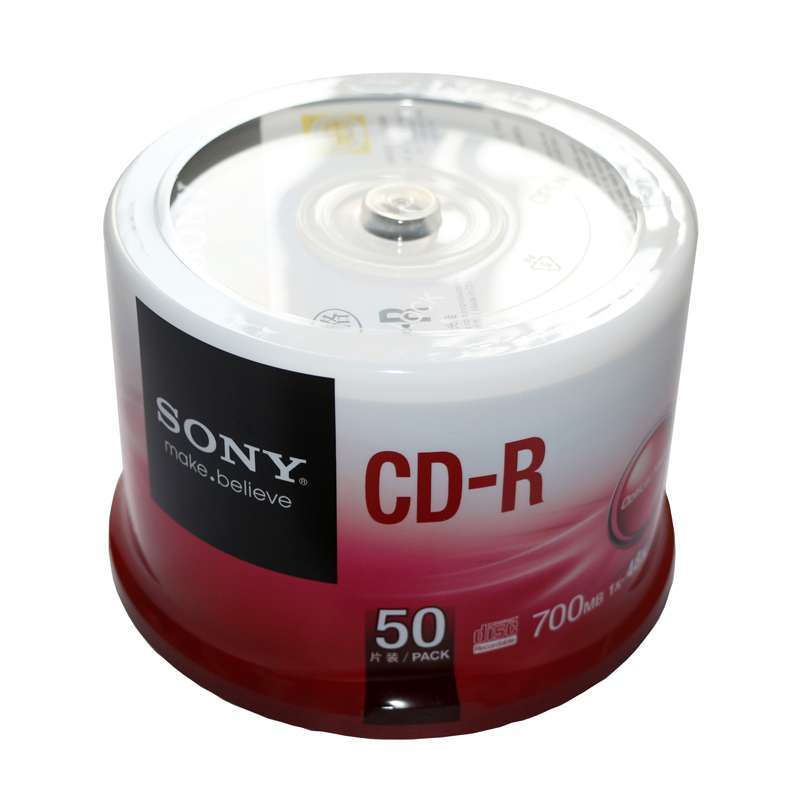 索尼 sony刻录光盘 CD-R 48速 50片装 cd刻录盘 空白光盘