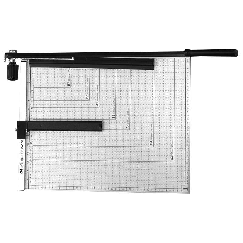 得力8012裁纸刀切纸机A3手动钢制刀片加厚照片切纸刀46*38CM