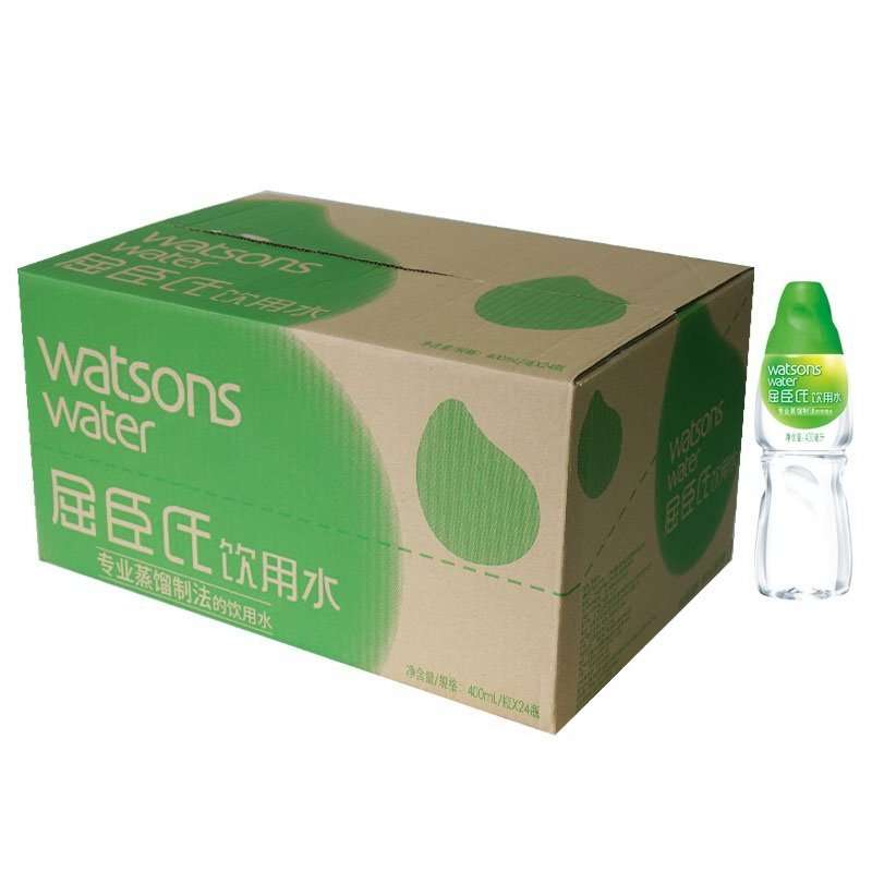 屈臣氏饮用水（蒸馏制法）400ml*24瓶