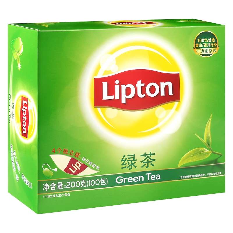 Lipton/立顿 绿茶S1精选绿茶 口味茶香醇厚00200g